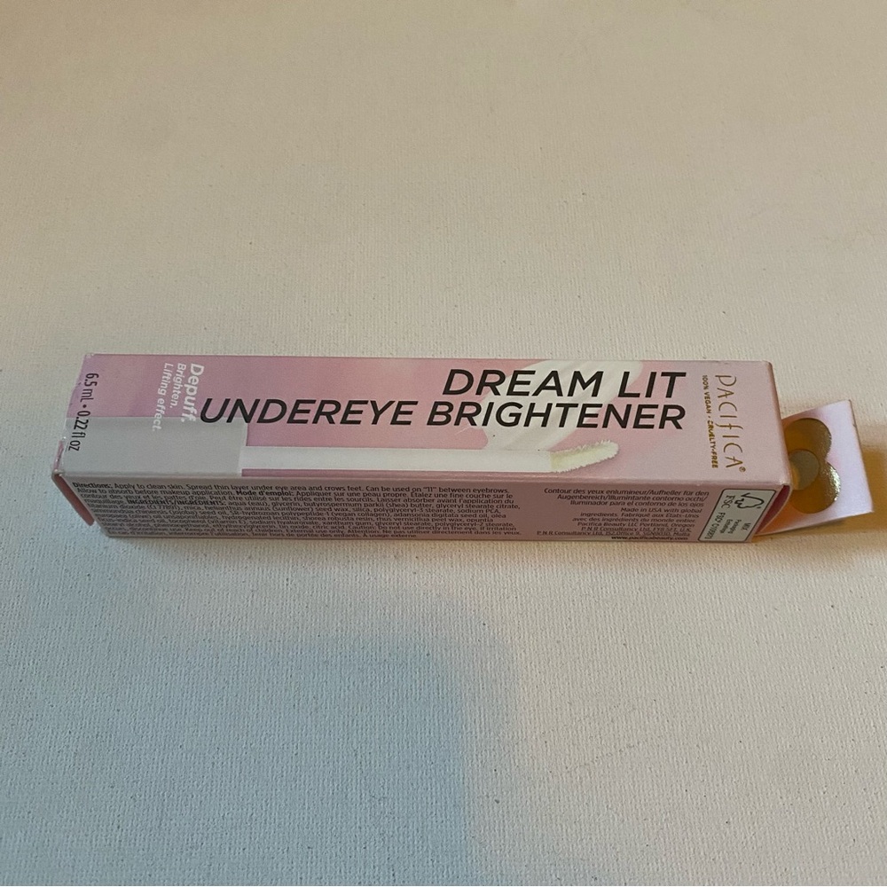Pacifica Dream Lit UnderEye Brightener Plumps & Brightens .22 fl oz / 6.5 ml NIB